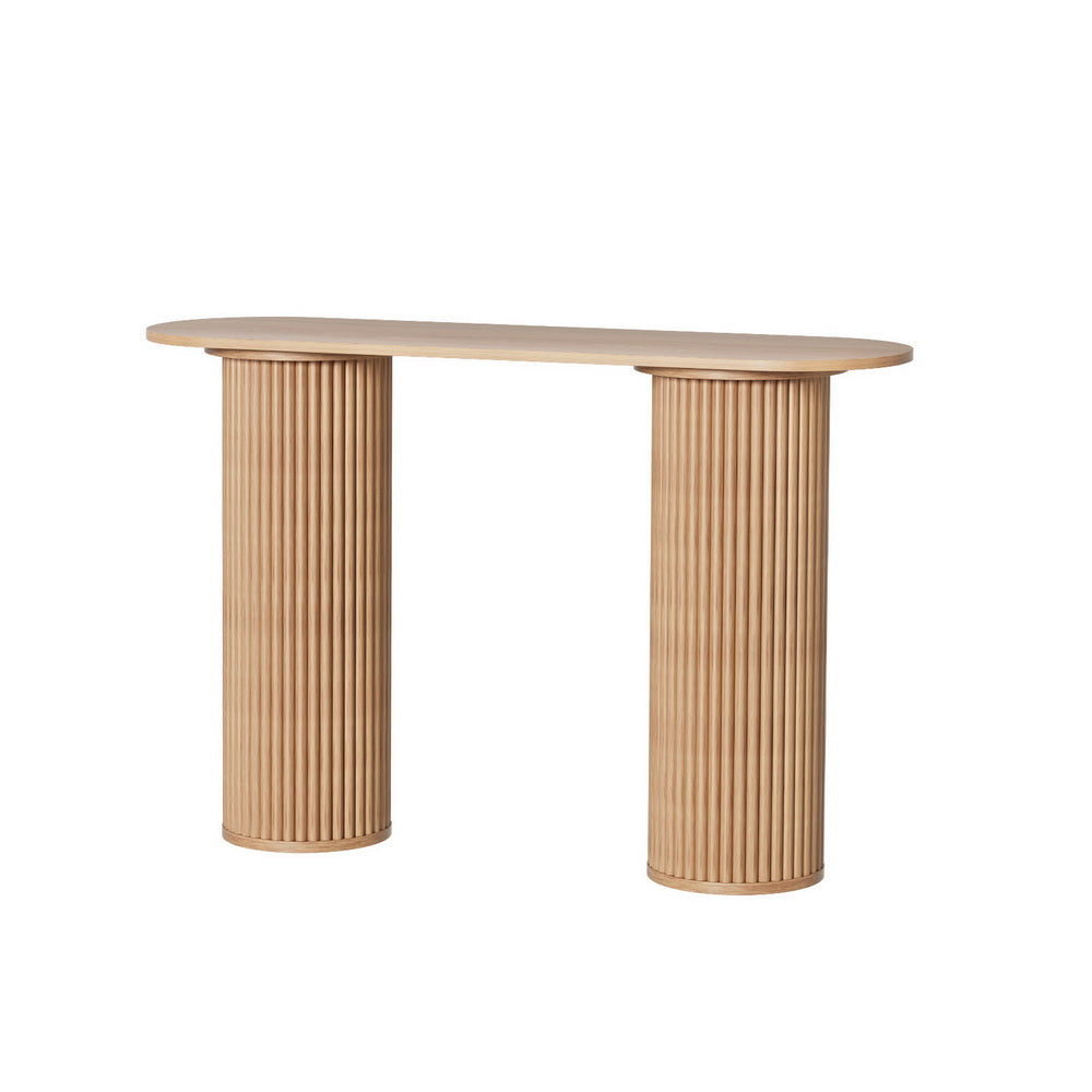 Artiss Console Table Oval 115CM Pine Blake - Cosy Abode