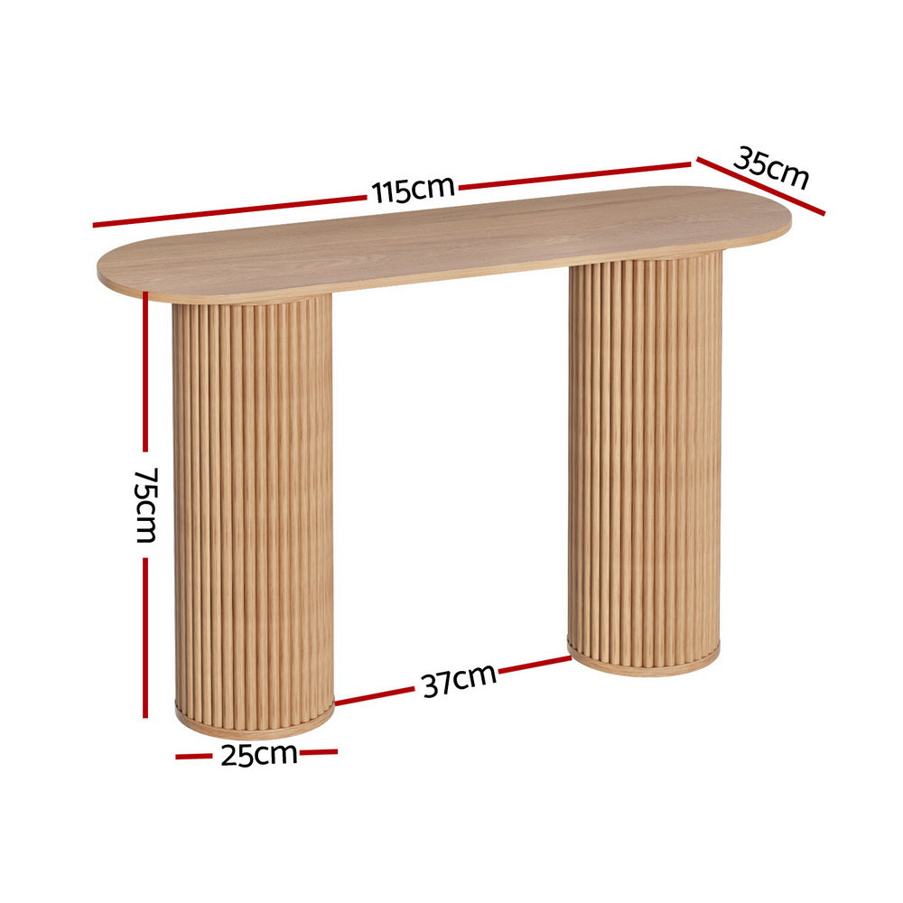 Artiss Console Table Oval 115CM Pine Blake - Cosy Abode