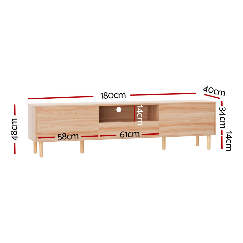 Artiss Entertainment Unit Stand TV Cabinet Storage Drawers Display Shelf 180CM - Cosy Abode