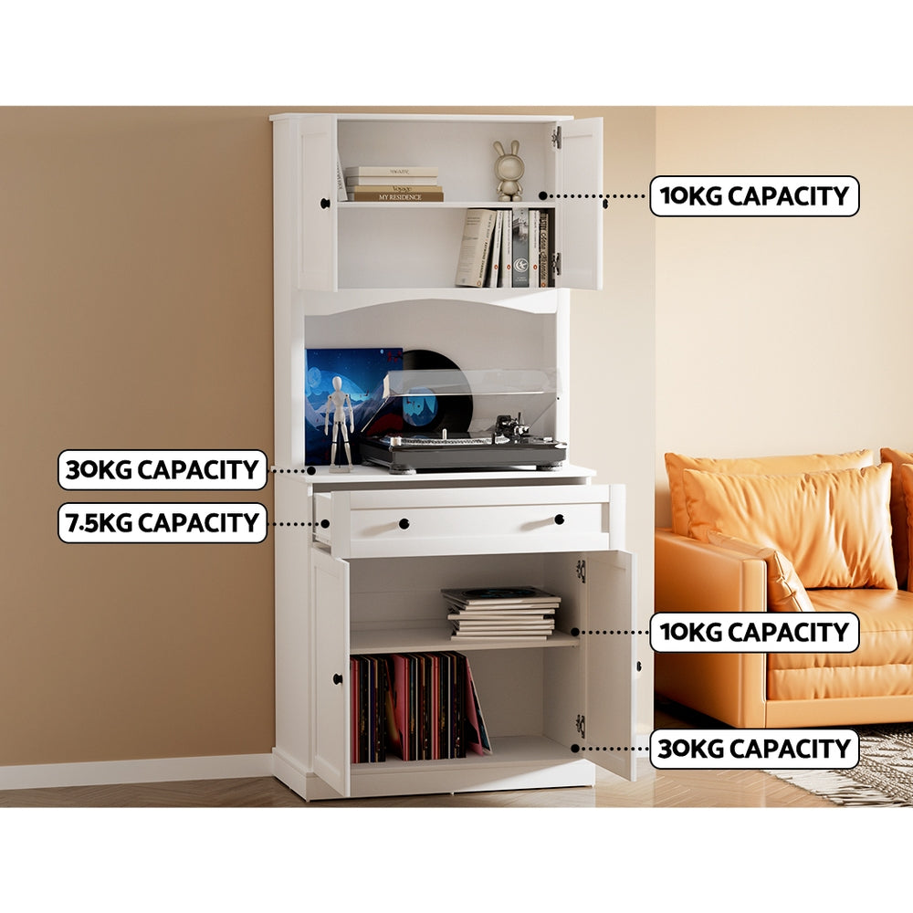 Artiss Buffet Sideboard Cabinet Cupboard Pantry Storage Shelves Hutch White - Cosy Abode