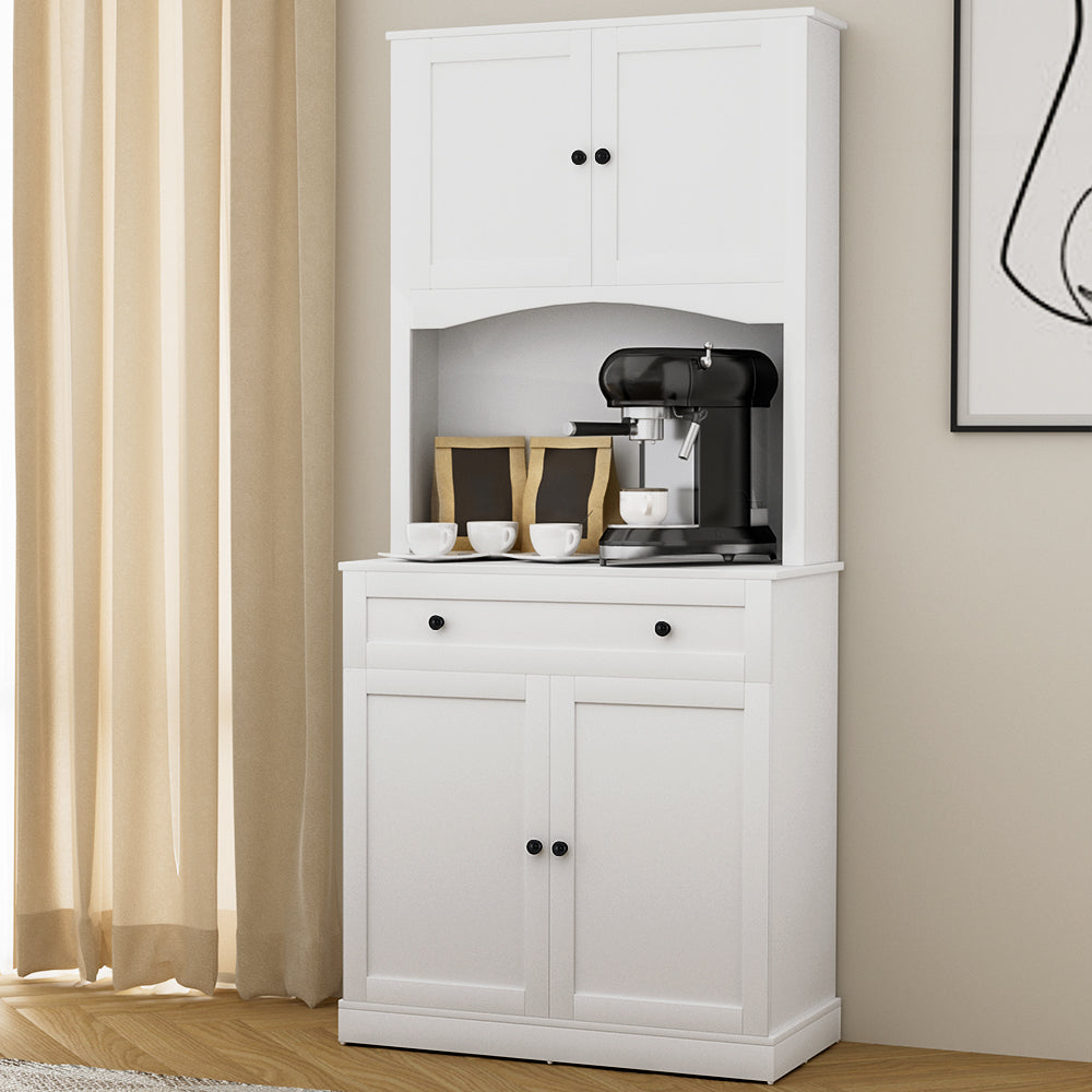 Artiss Buffet Sideboard Cabinet Cupboard Pantry Storage Shelves Hutch White - Cosy Abode
