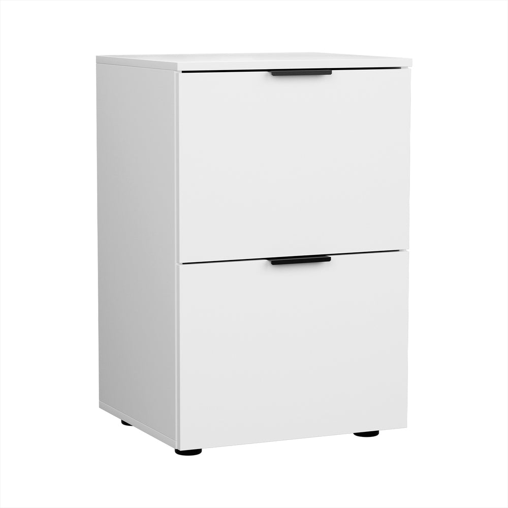 Artiss Filing Cabinet Files Storage Office Shelves File Organiser White 2 Drawer - Cosy Abode