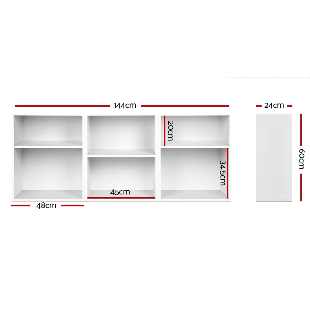 Artiss Bookshelf Set of 3 - VENA White - Cosy Abode