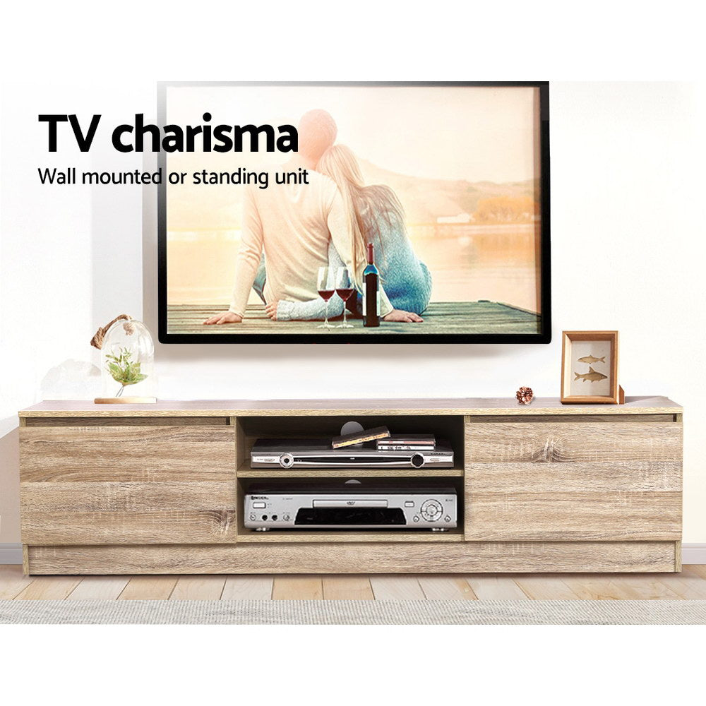 Artiss TV Cabinet Entertainment Unit 160cm Pine Charles - Cosy Abode