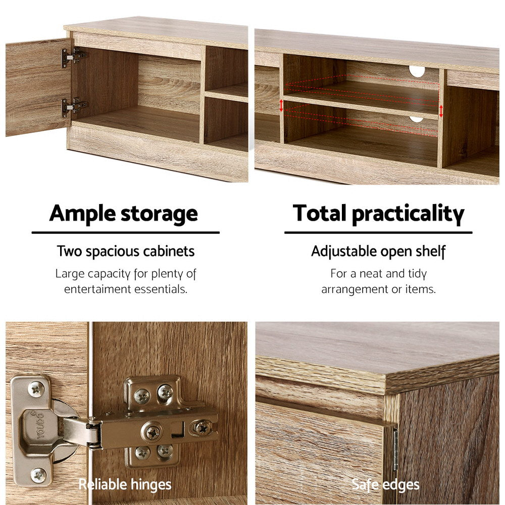 Artiss TV Cabinet Entertainment Unit 160cm Pine Charles - Cosy Abode