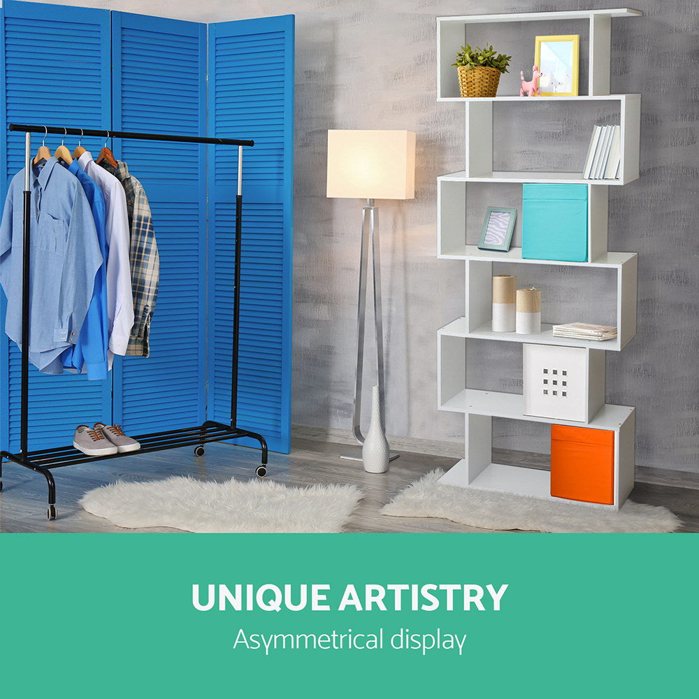 Artiss Bookshelf 6 Tiers - RIVA White - Cosy Abode