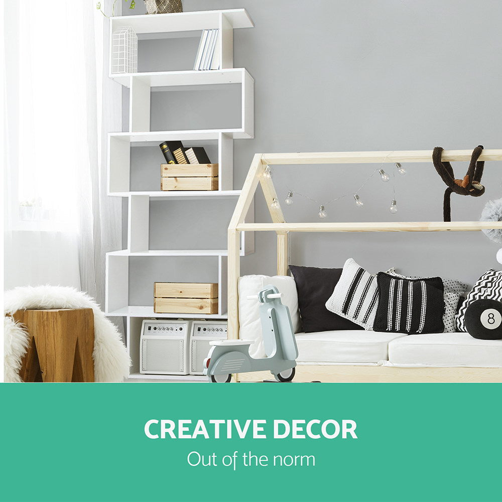 Artiss Bookshelf 6 Tiers - RIVA White - Cosy Abode