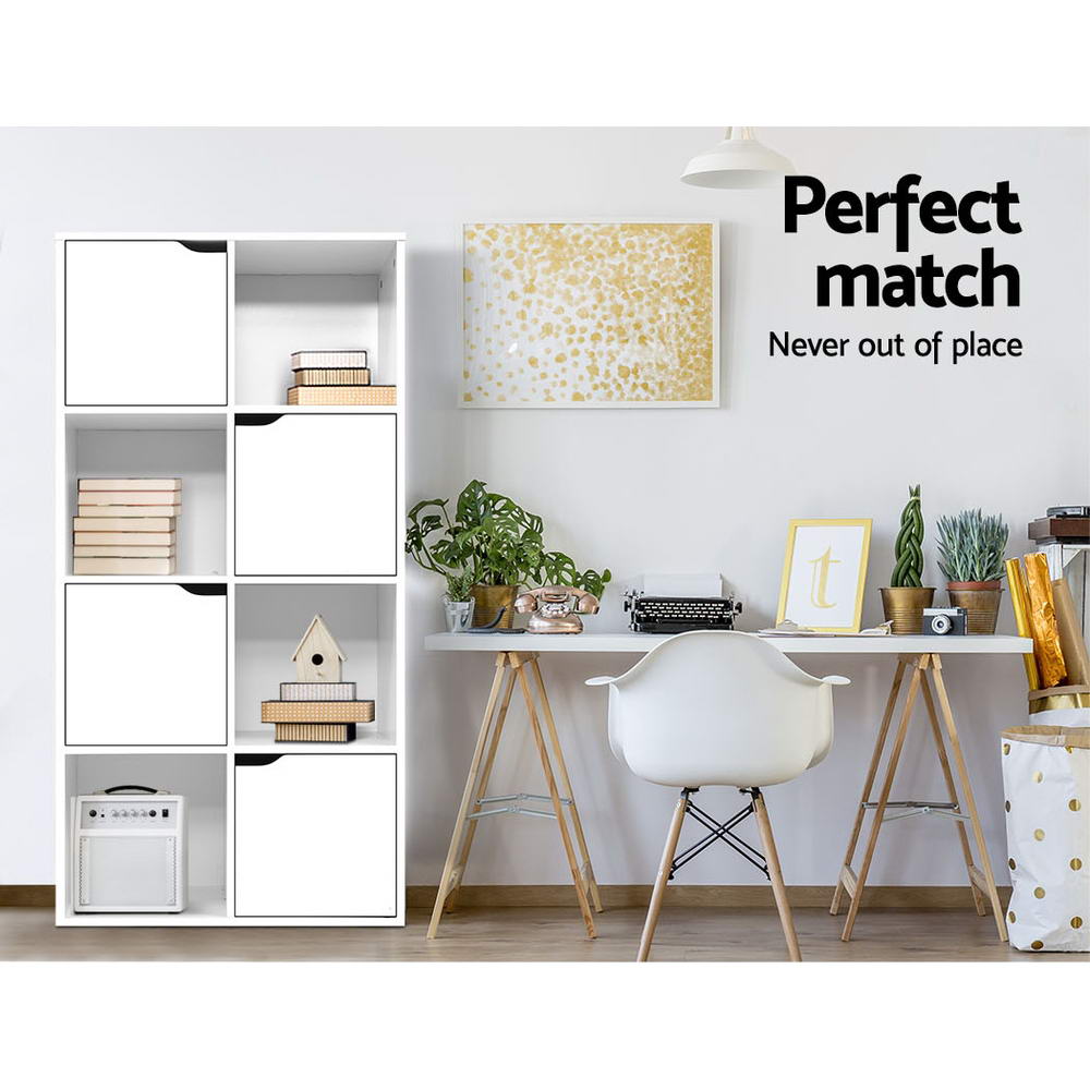 Artiss Bookshelf 8 Cube Shlef - DANA White - Cosy Abode