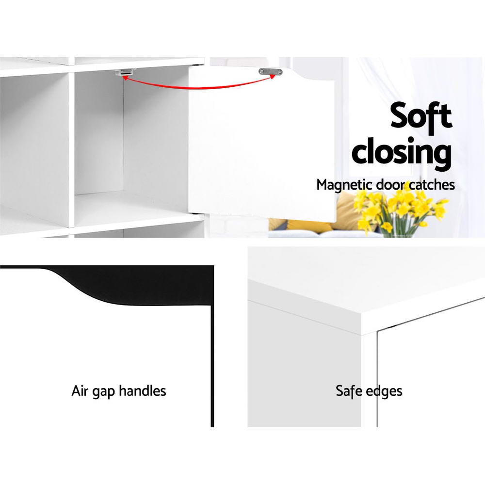 Artiss Bookshelf 8 Cube Shlef - DANA White - Cosy Abode