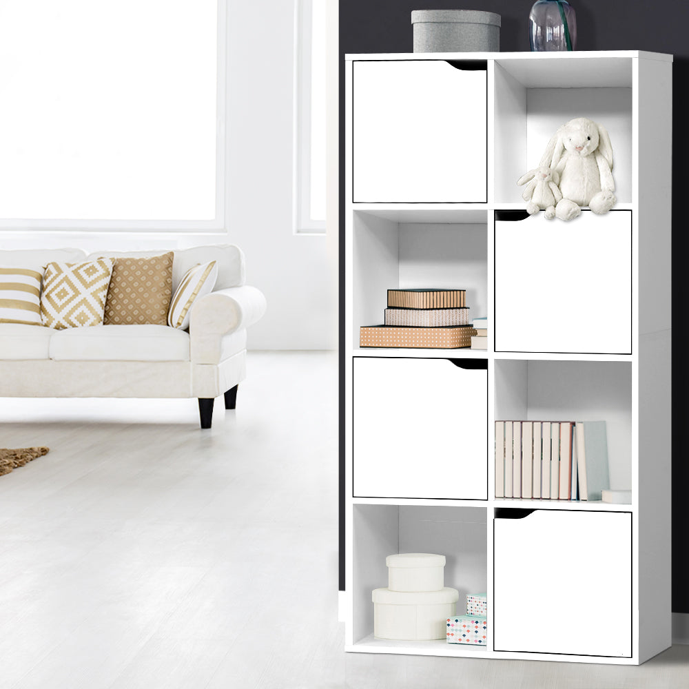 Artiss Bookshelf 8 Cube Shlef - DANA White - Cosy Abode