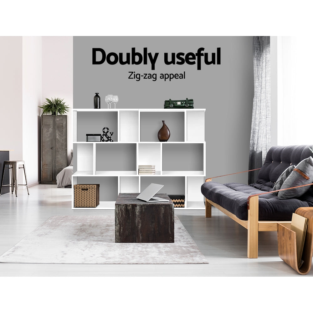 Artiss Bookshelf 3 Tiers - NINA White - Cosy Abode