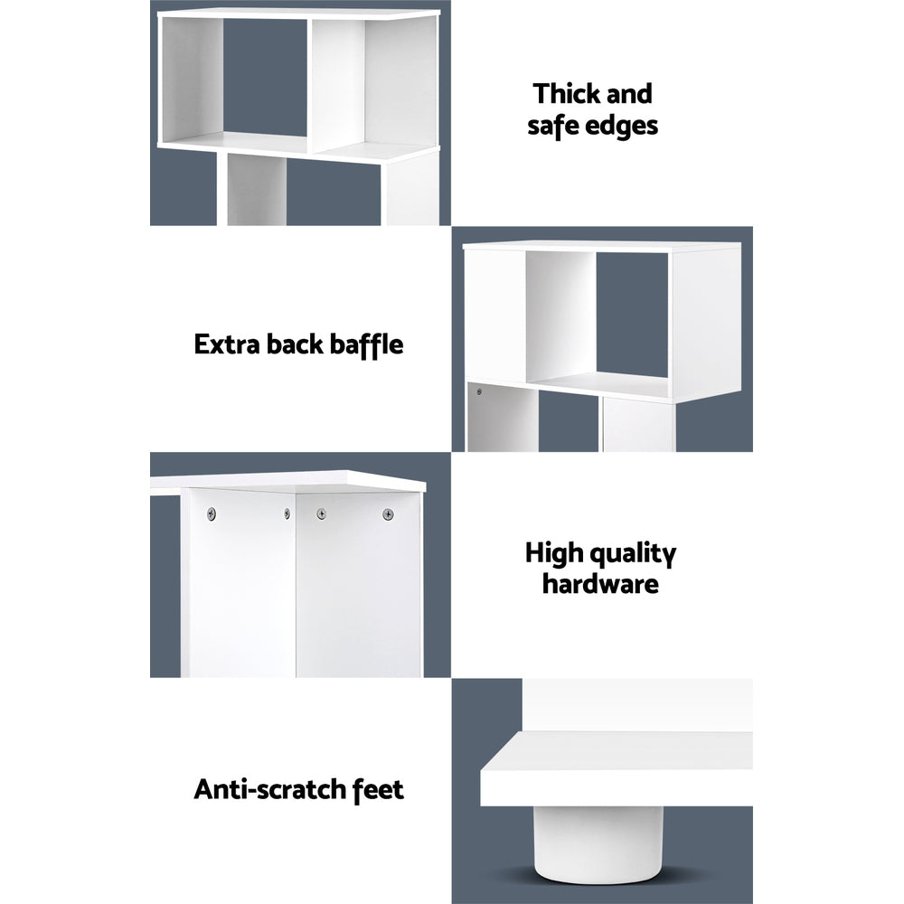 Artiss Bookshelf 3 Tiers - NINA White - Cosy Abode