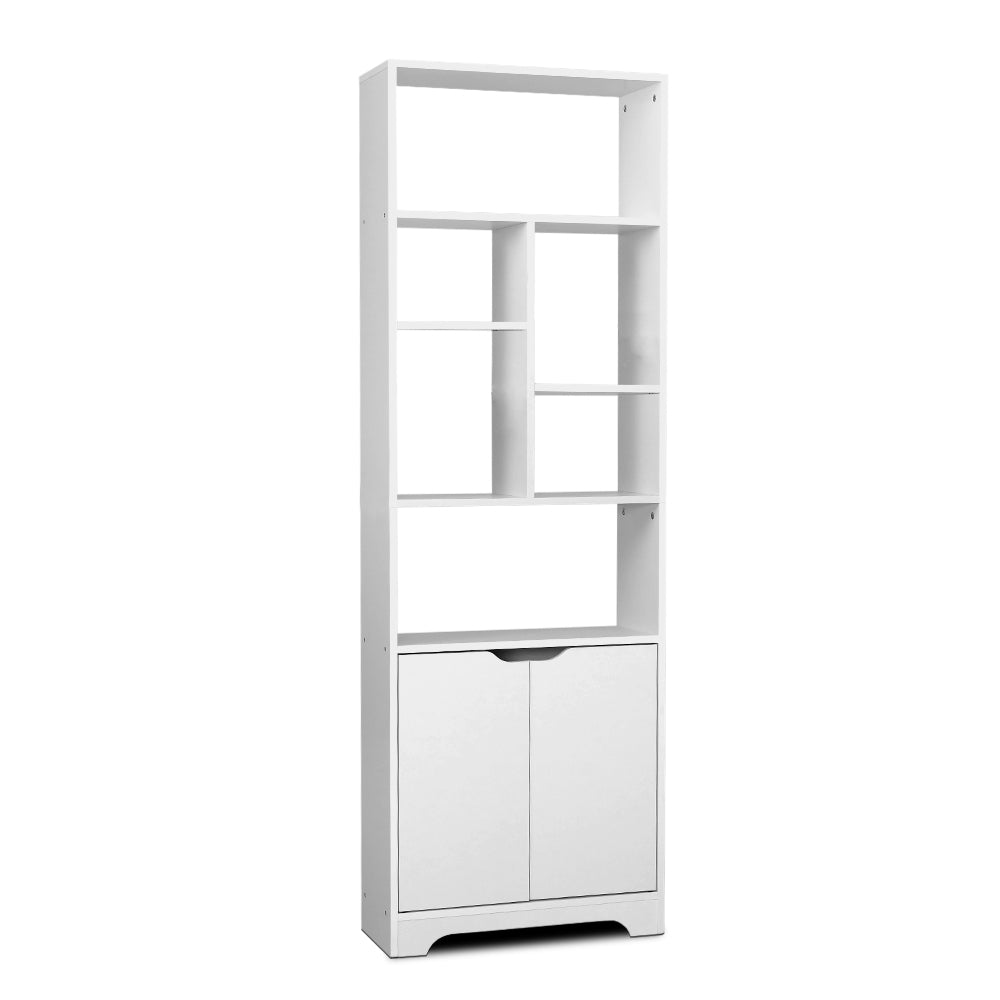 Artiss Bookshelf with Cabinet - GINA White - Cosy Abode