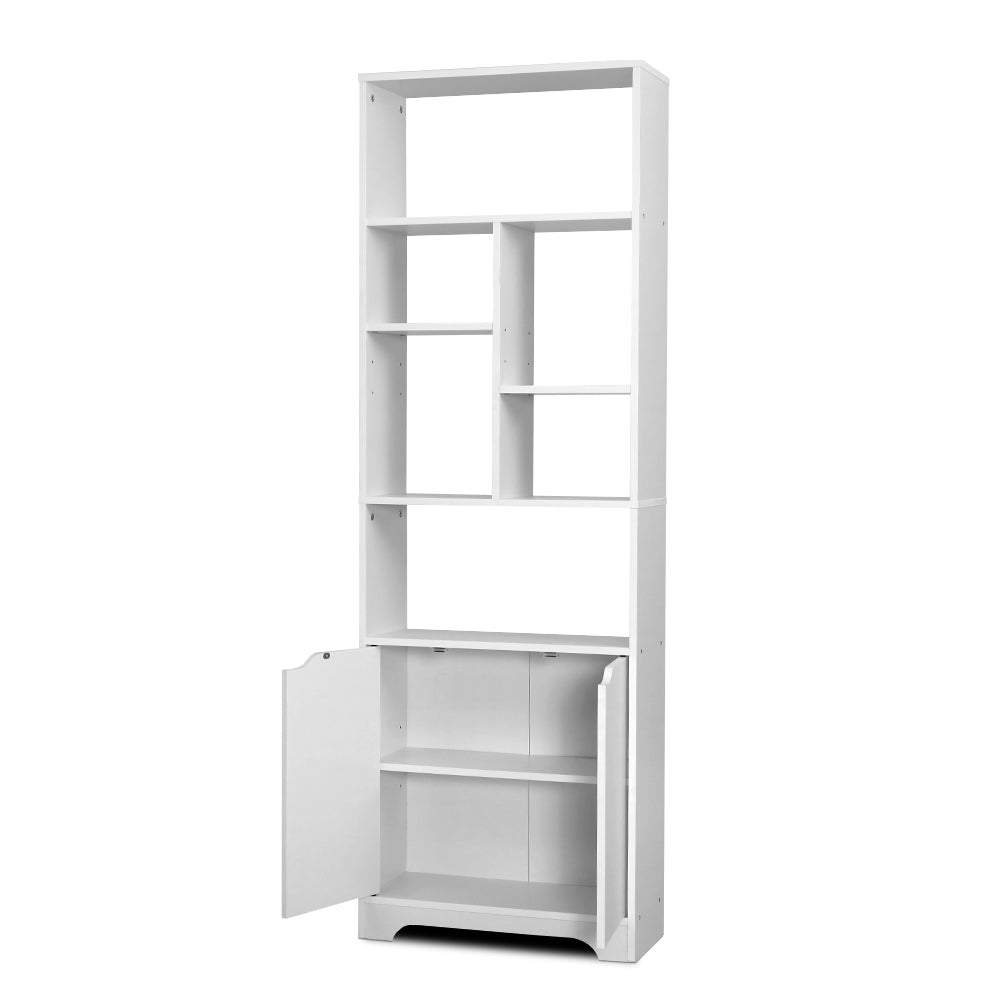 Artiss Bookshelf with Cabinet - GINA White - Cosy Abode