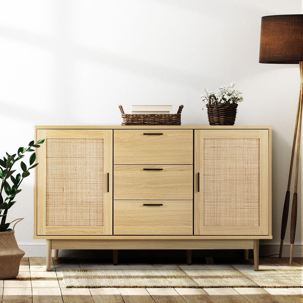 Artiss Rattan Buffet Sideboard - BRIONY Oak - Cosy Abode