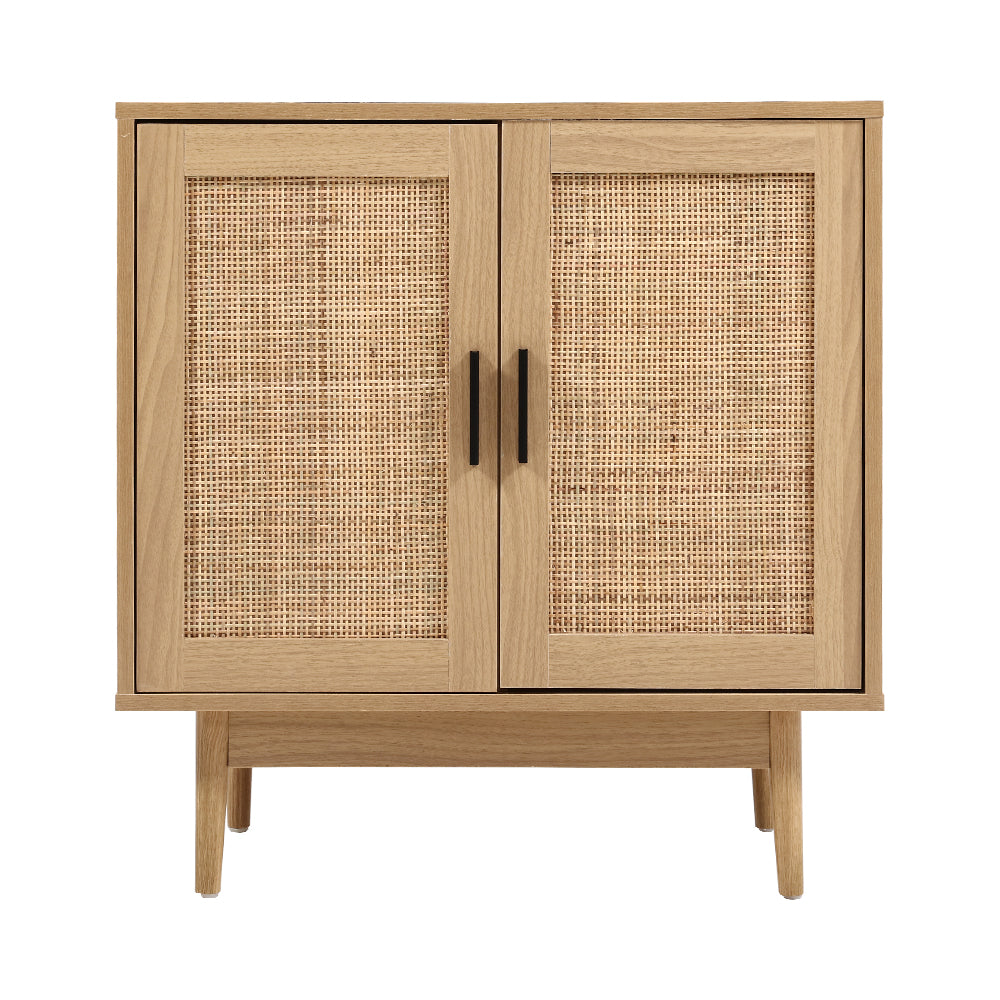 Artiss Rattan Buffet Sideboard 2 Doors - BRIONY Oak - Cosy Abode