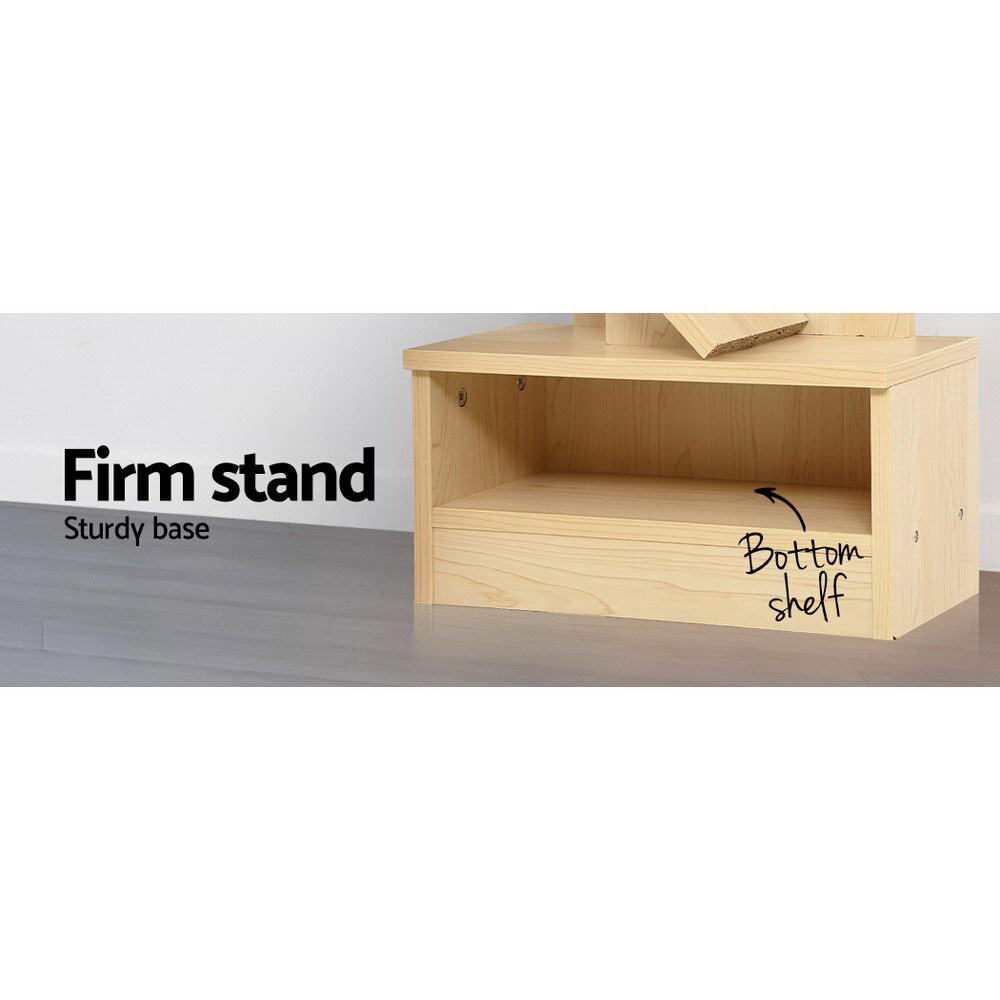 Artiss Tree Bookshelf 7 Tiers - ECHO Oak - Cosy Abode