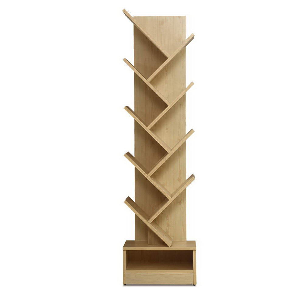 Artiss Tree Bookshelf 9 Tiers - ECHO Oak - Cosy Abode