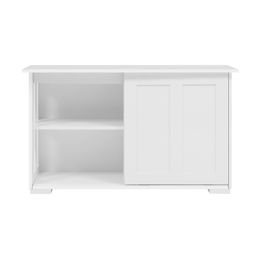 Artiss Buffet Sideboard Sliding Doors - SERA White - Cosy Abode
