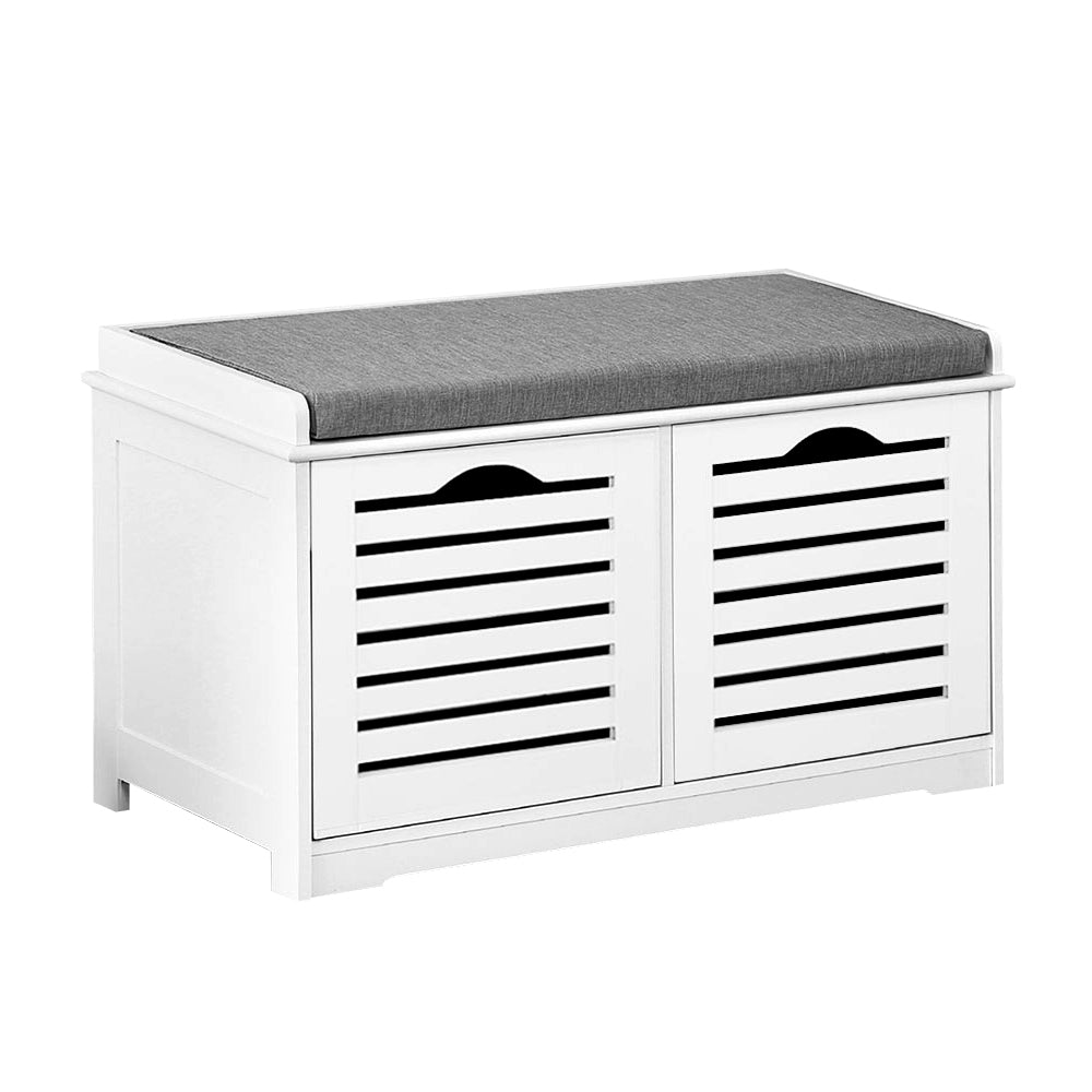 Artiss Shoe Cabinet Bench Storage Rack White Caye - Cosy Abode