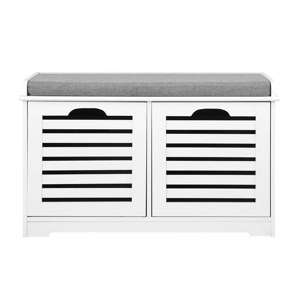 Artiss Shoe Cabinet Bench Storage Rack White Caye - Cosy Abode