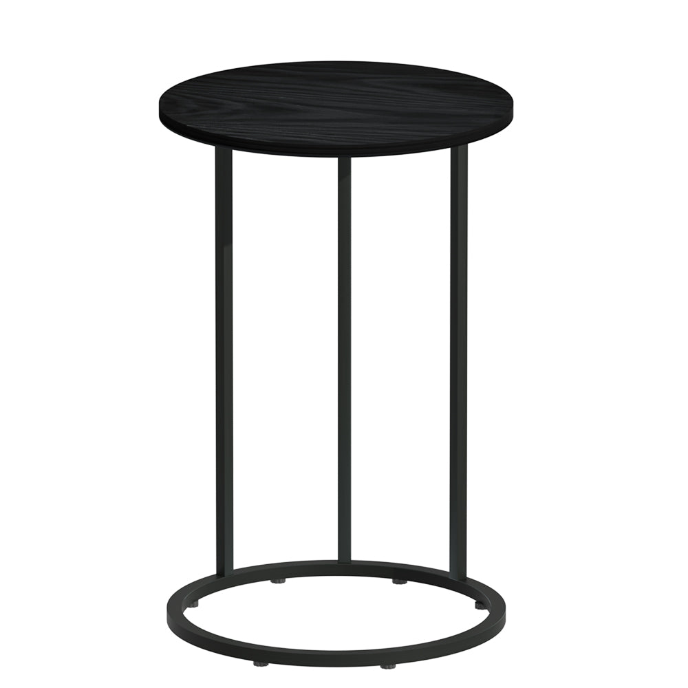 Artiss Coffee Table Side Table Round Black Martha - Cosy Abode