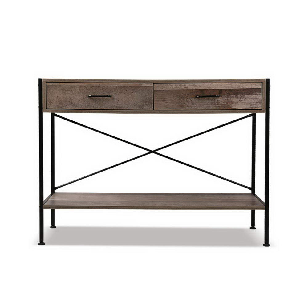 Artiss Console Table 2 Drawers Walnut Marconi - Cosy Abode