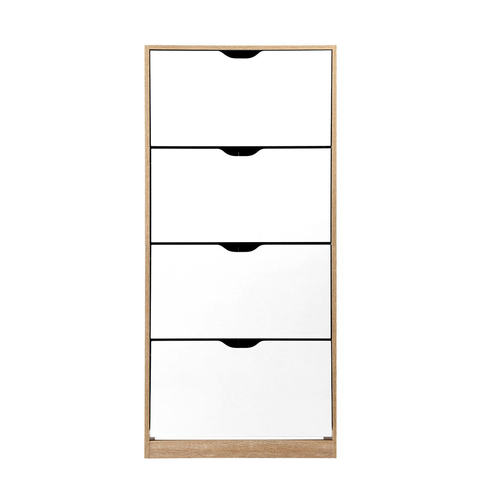 Artiss Shoe Rack Cabinet 60 Pairs 4-tier White Elen - Cosy Abode