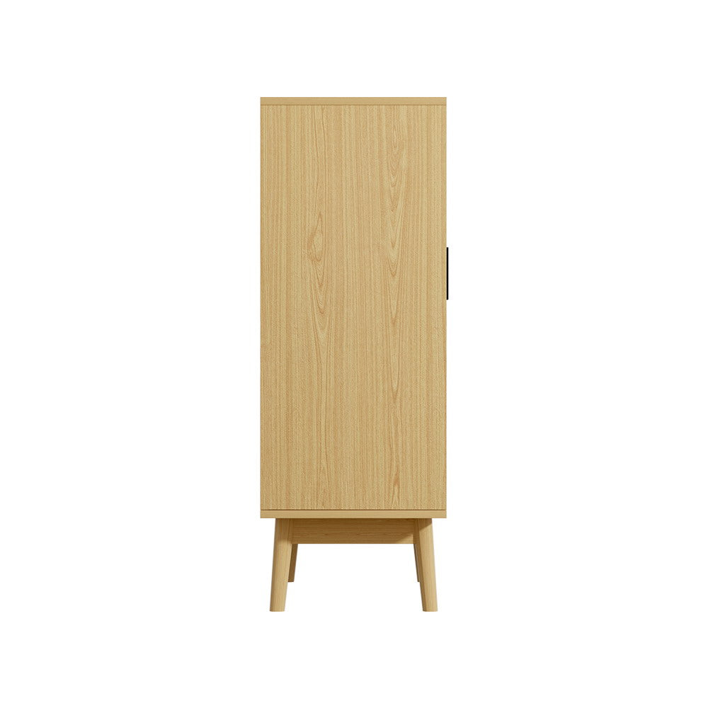 Artiss Shoe Rack Cabinet Rattan 5-tier 20 Pairs Dani - Cosy Abode
