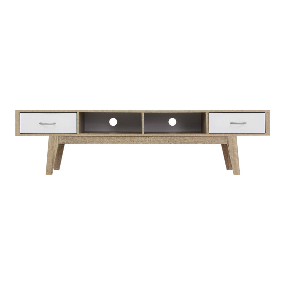 Artiss TV Cabinet Entertainment Unit 180cm Oak White Gary - Cosy Abode