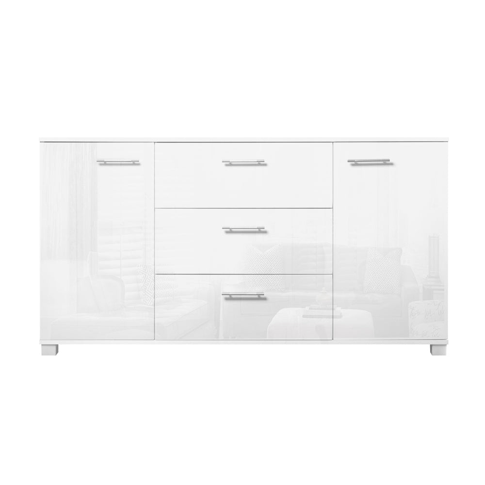Artiss Buffet Sideboard High Gloss - White - Cosy Abode
