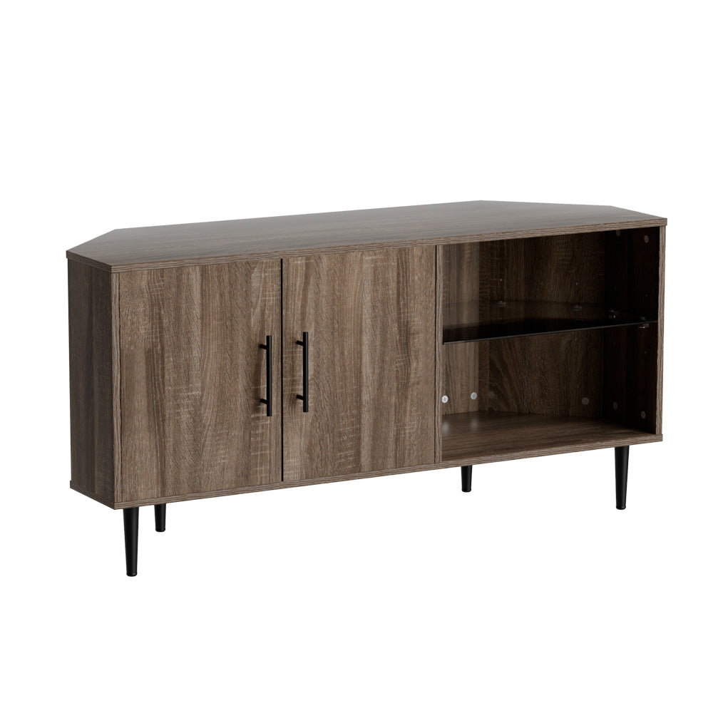 Artiss Corner Entertainment Unit Stand TV Cabinet Open Storage Shelf 120CM - Cosy Abode