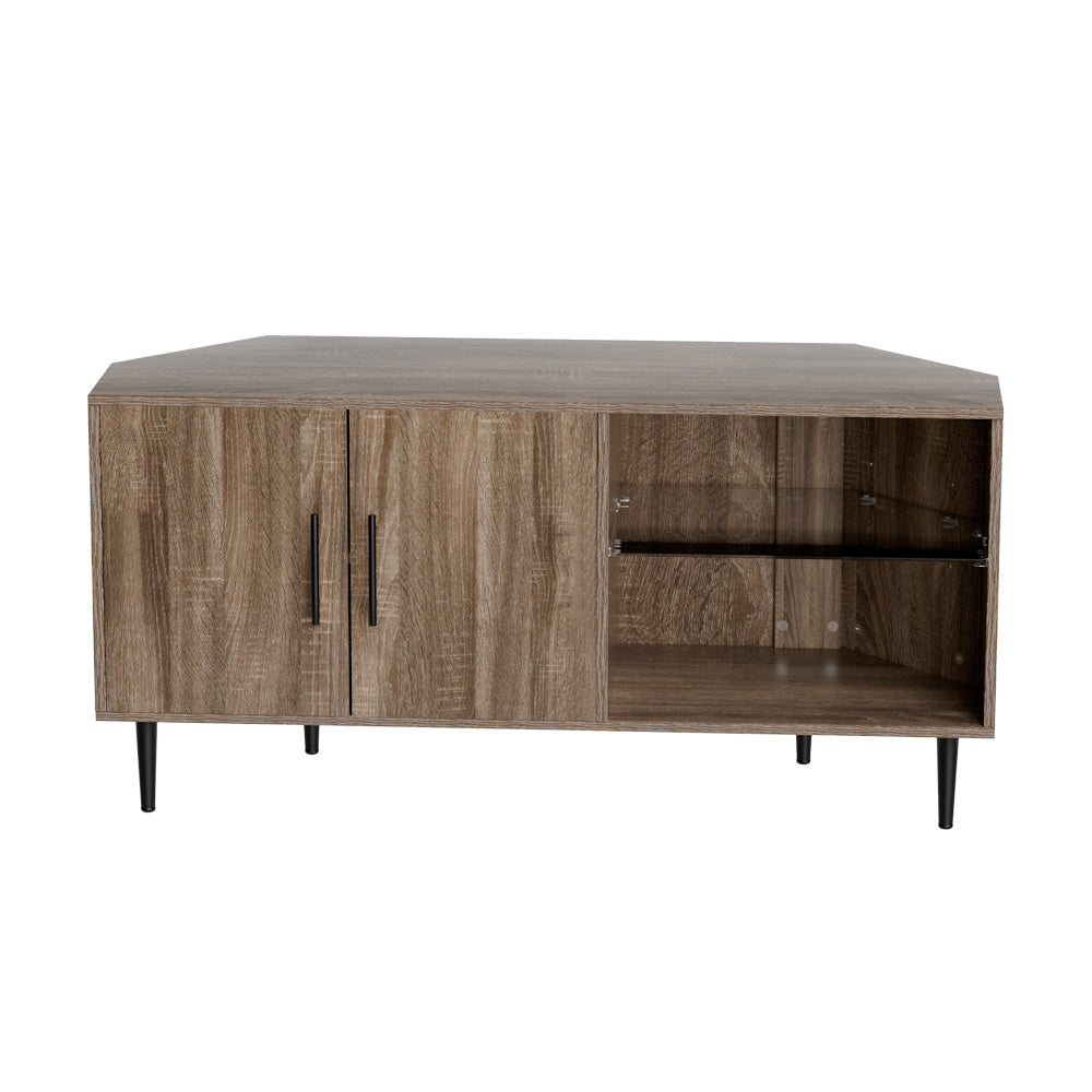Artiss Corner Entertainment Unit Stand TV Cabinet Open Storage Shelf 120CM - Cosy Abode