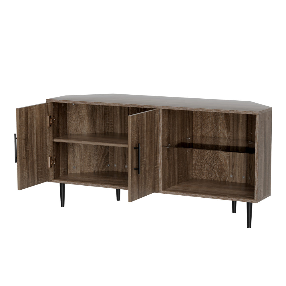 Artiss Corner Entertainment Unit Stand TV Cabinet Open Storage Shelf 120CM - Cosy Abode