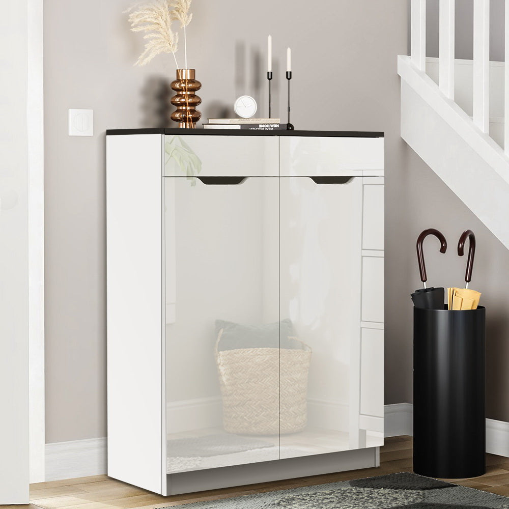 Artiss Shoe Rack Cabinet 30 Pairs White Eve - Cosy Abode