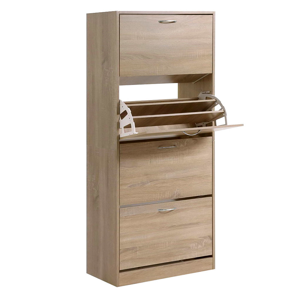 Artiss Shoe Cabinet Shoes Storage Rack Organiser 60 Pairs Wood Shelf Drawer - Cosy Abode