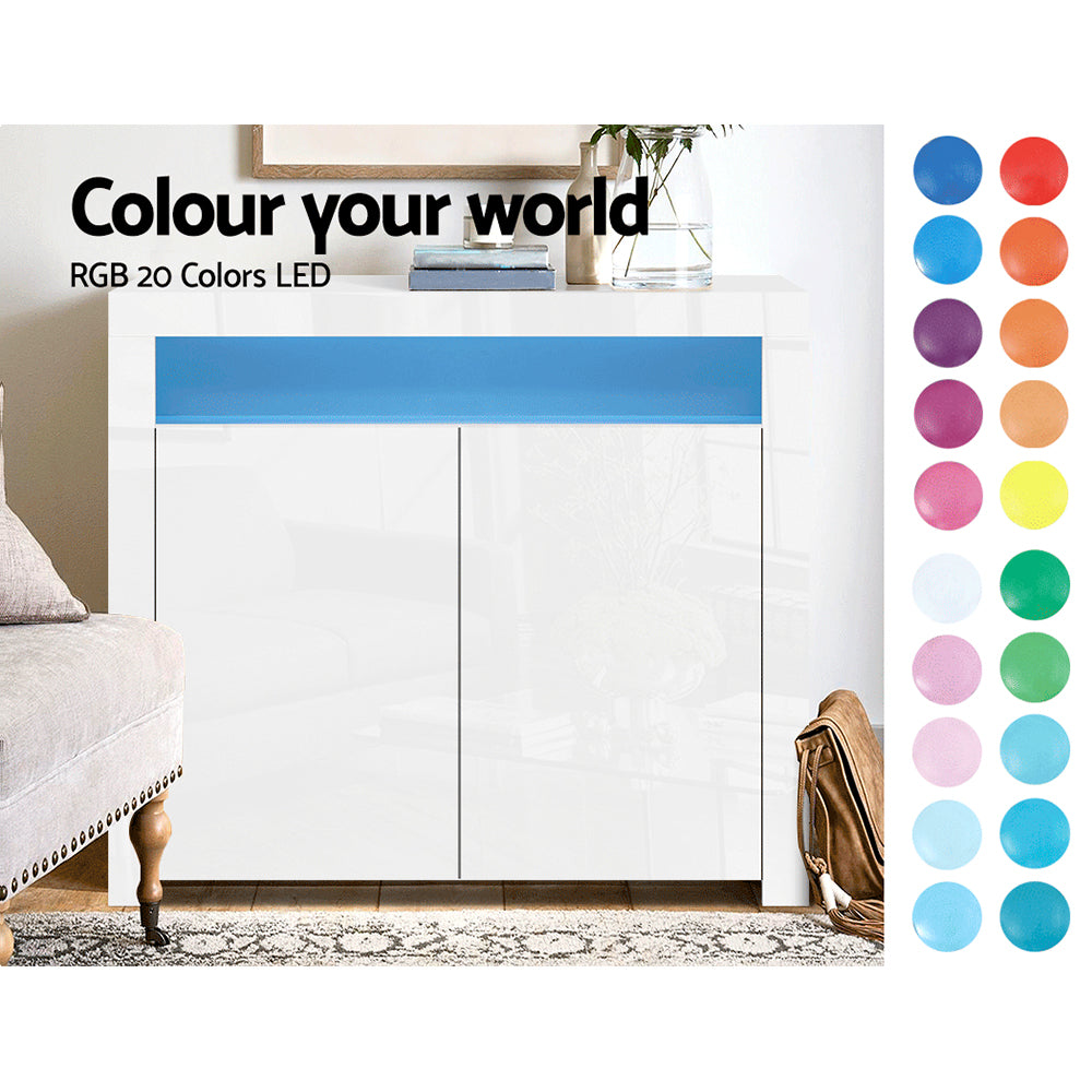 Artiss Buffet Sideboard LED - ARNO White - Cosy Abode