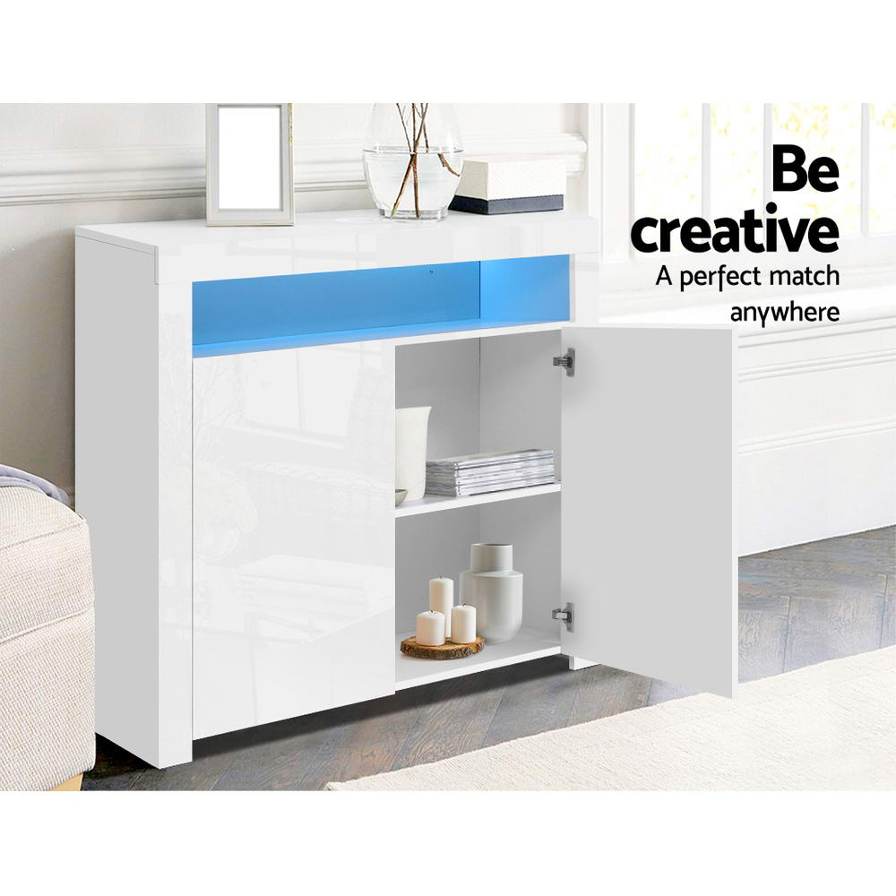 Artiss Buffet Sideboard LED - ARNO White - Cosy Abode