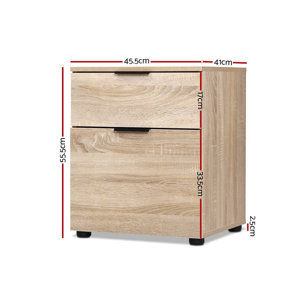 Artiss Filing Cabinet 2 Drawer Office Storage Organiser - Cosy Abode