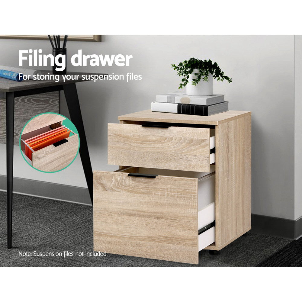 Artiss Filing Cabinet 2 Drawer Office Storage Organiser - Cosy Abode