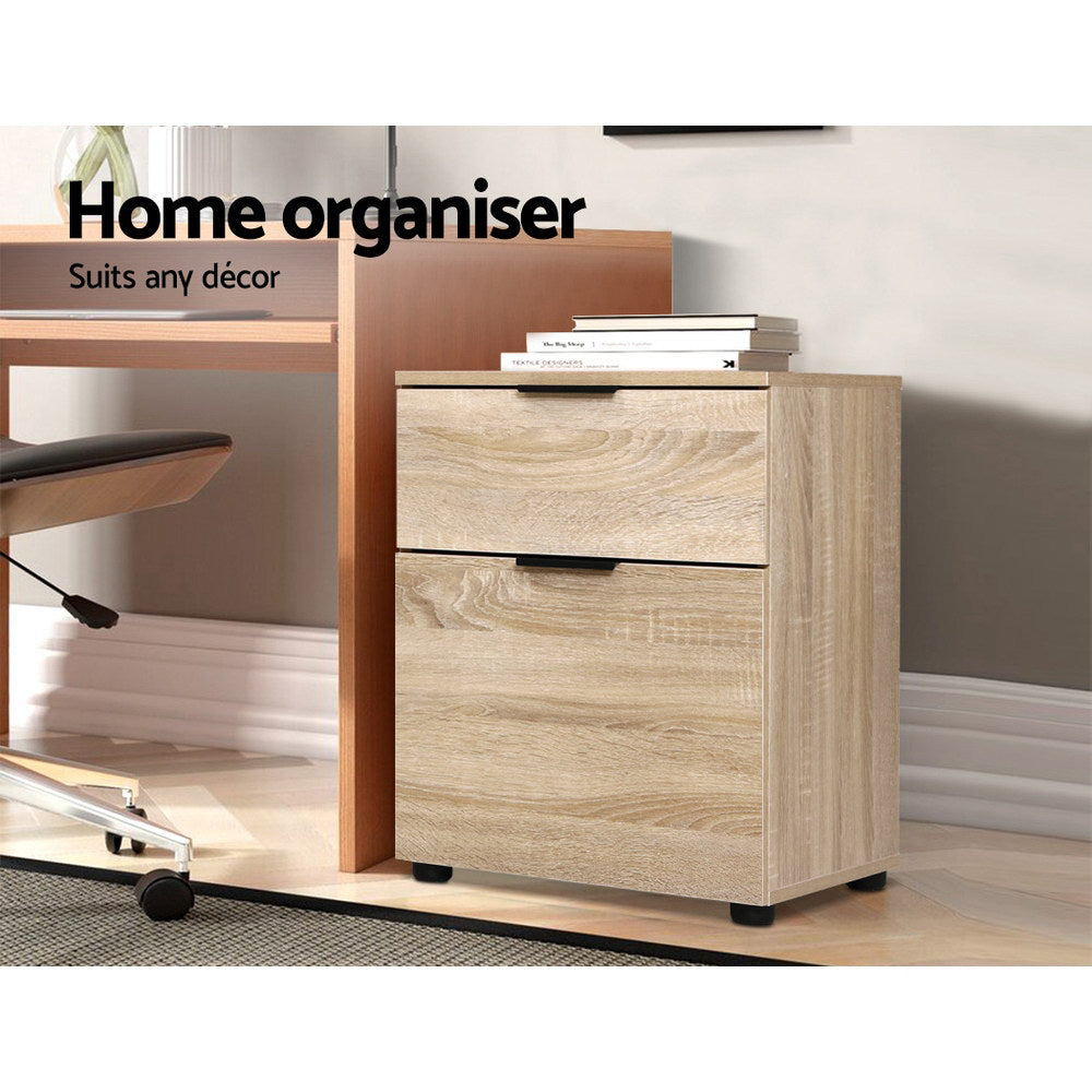 Artiss Filing Cabinet 2 Drawer Office Storage Organiser - Cosy Abode