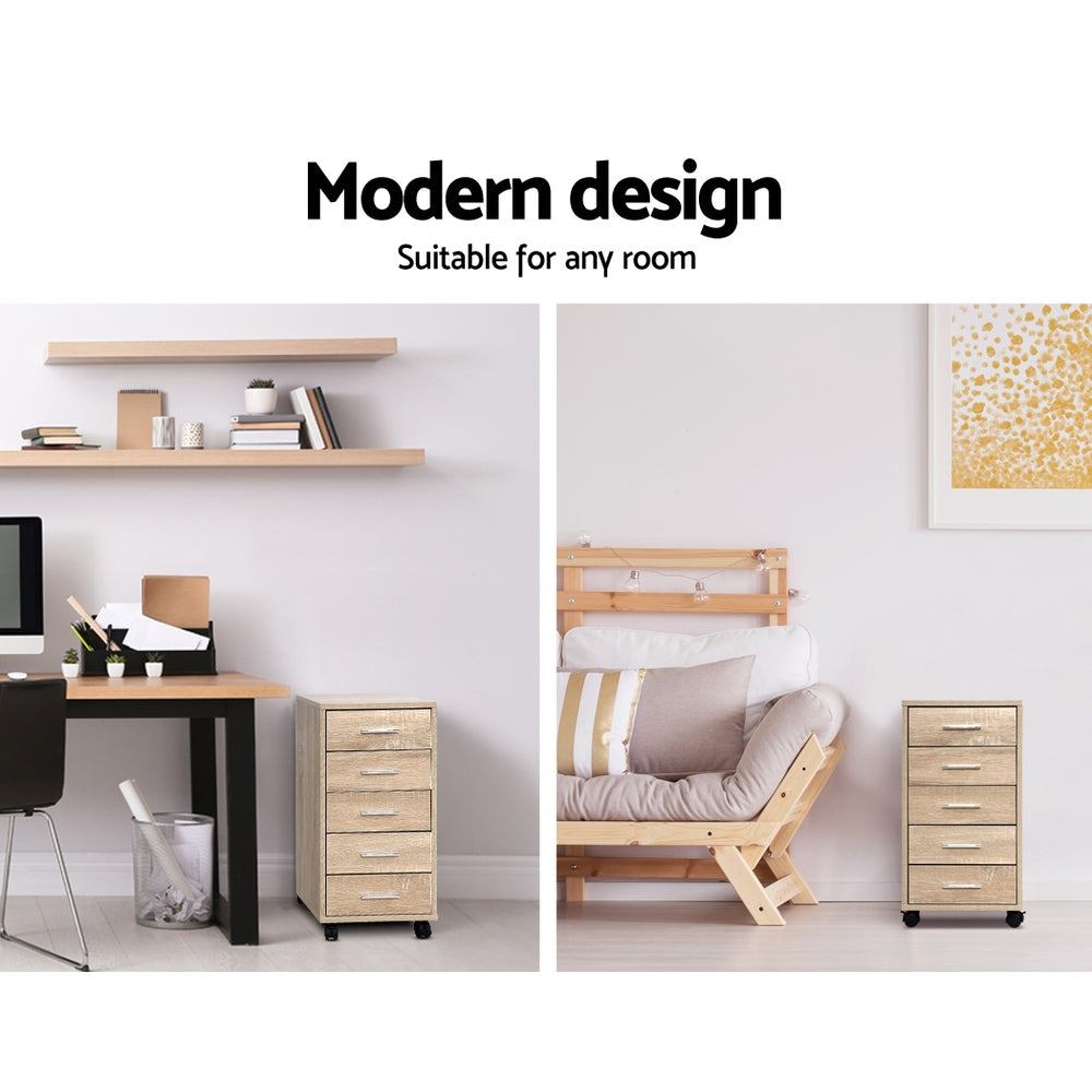 Artiss Filing Cabinet 5 Drawer Office Storage Organiser - Cosy Abode