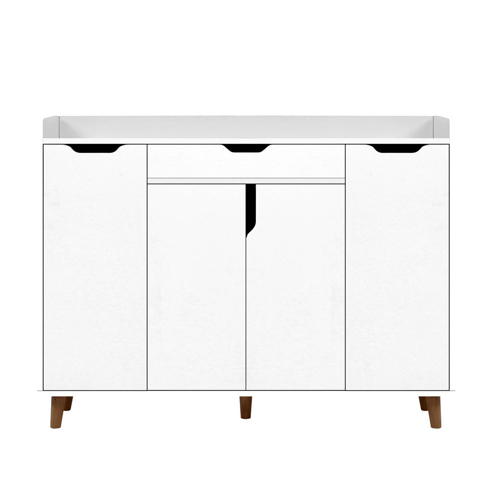 Artiss Shoe Rack Cabinet 26 Pairs Adjustable White Cissy - Cosy Abode