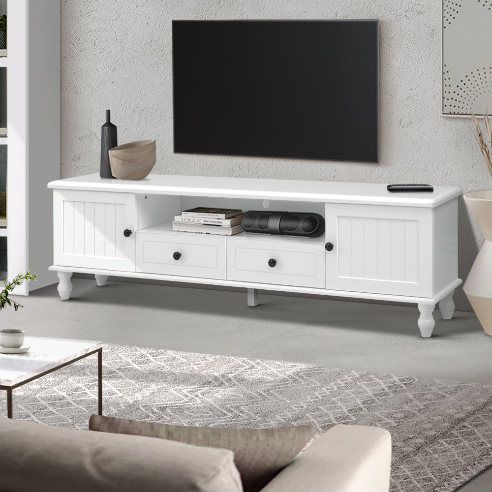 Artiss TV Cabinet Entertainment Unit 160cm White Kubi - Cosy Abode
