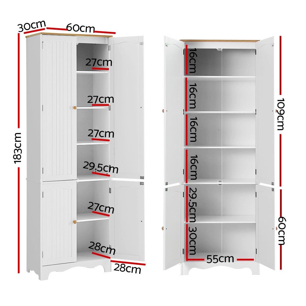 Artiss Buffet Sideboard 4 Doors - BERNE White - Cosy Abode