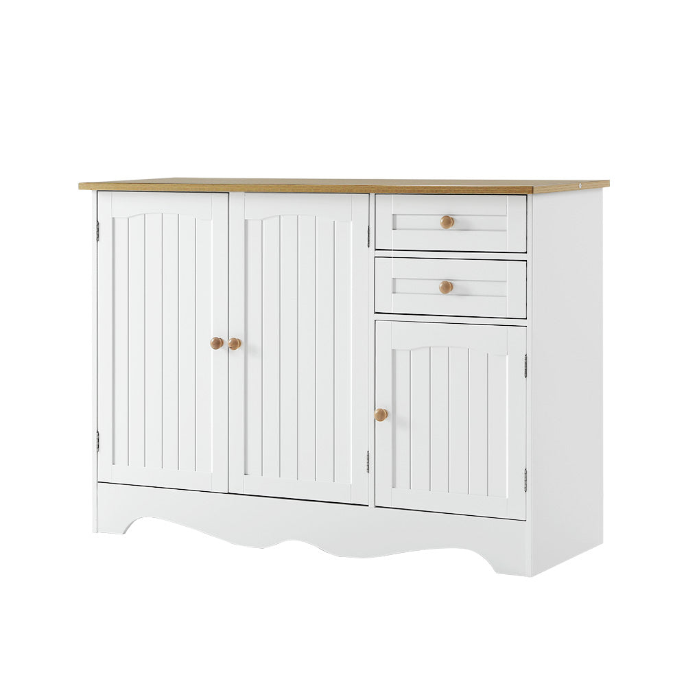 Artiss Buffet Sideboard 3 Doors - BERNE White - Cosy Abode