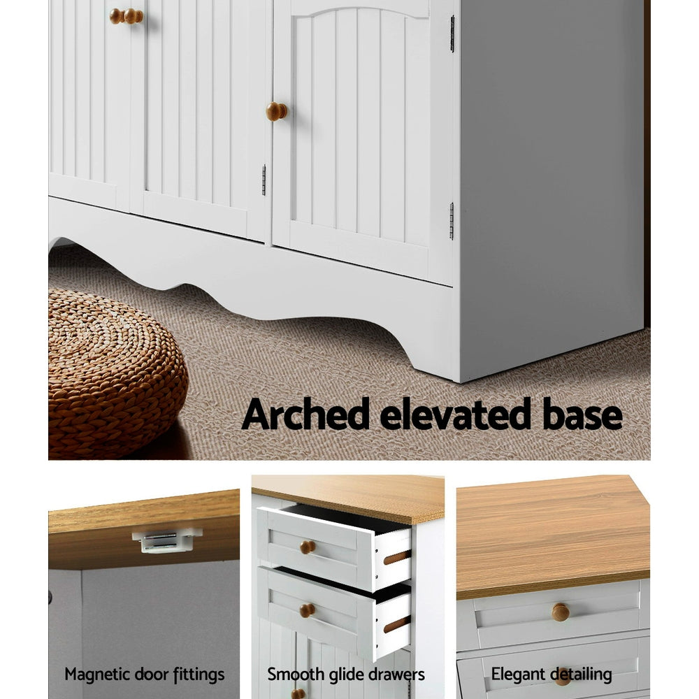 Artiss Buffet Sideboard 3 Doors - BERNE White - Cosy Abode