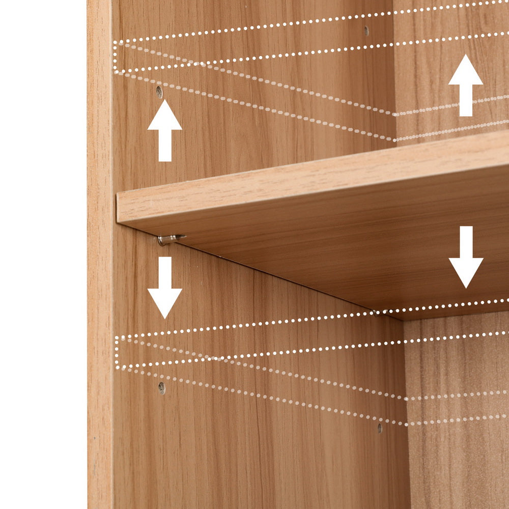 Artiss Bookshelf 5 Tiers MILO - Pine - Cosy Abode