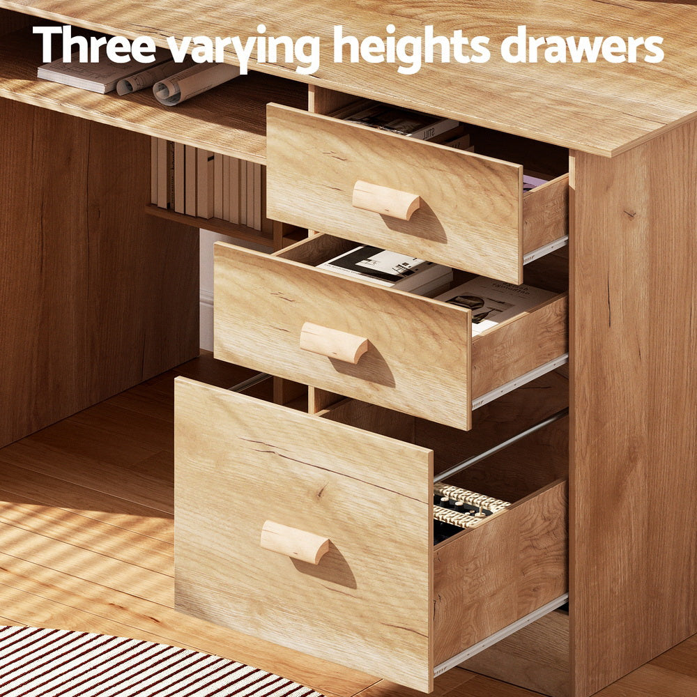 Artiss Computer Desk Office Study Desks Table Shelf Drawer - Cosy Abode