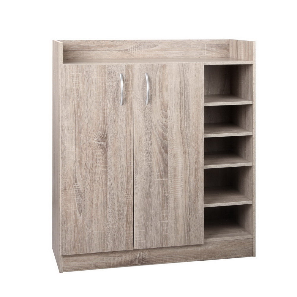 Artiss Shoe Rack Cabinet 21 Pairs Adjustable Shelves Pine Clair - Cosy Abode